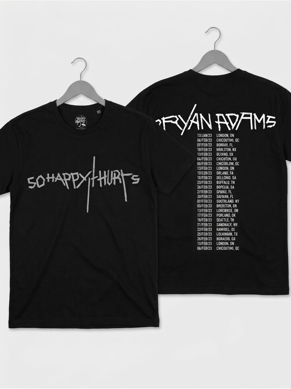 Bryan Adam’s concert Tee- So Happy It Hurts NWOT